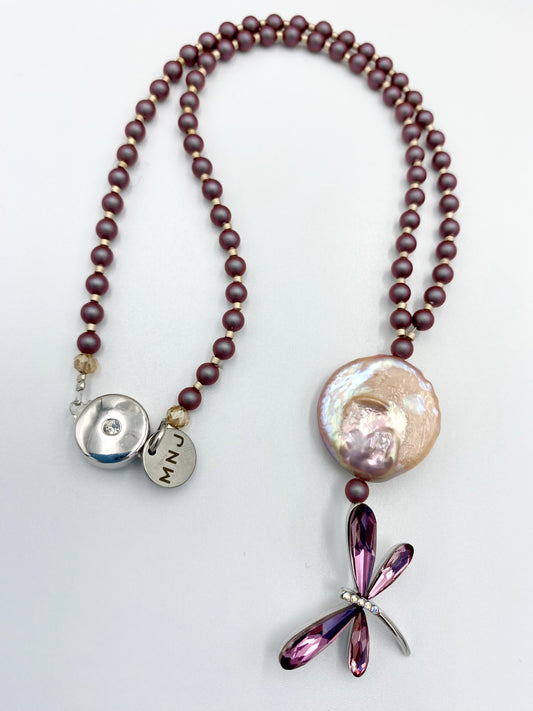 Collier « libellule cristal »02