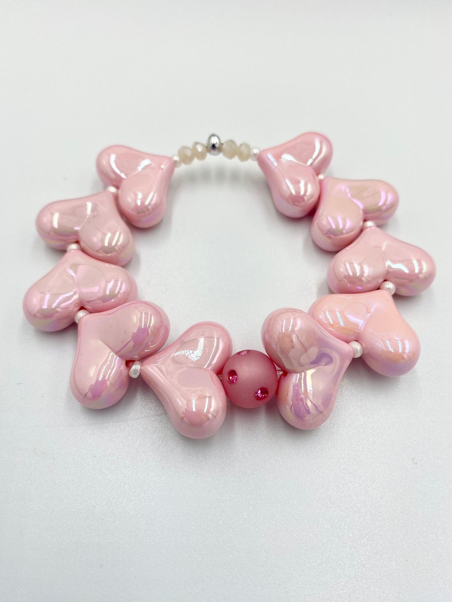 Bracelet « coeur rose tendre »