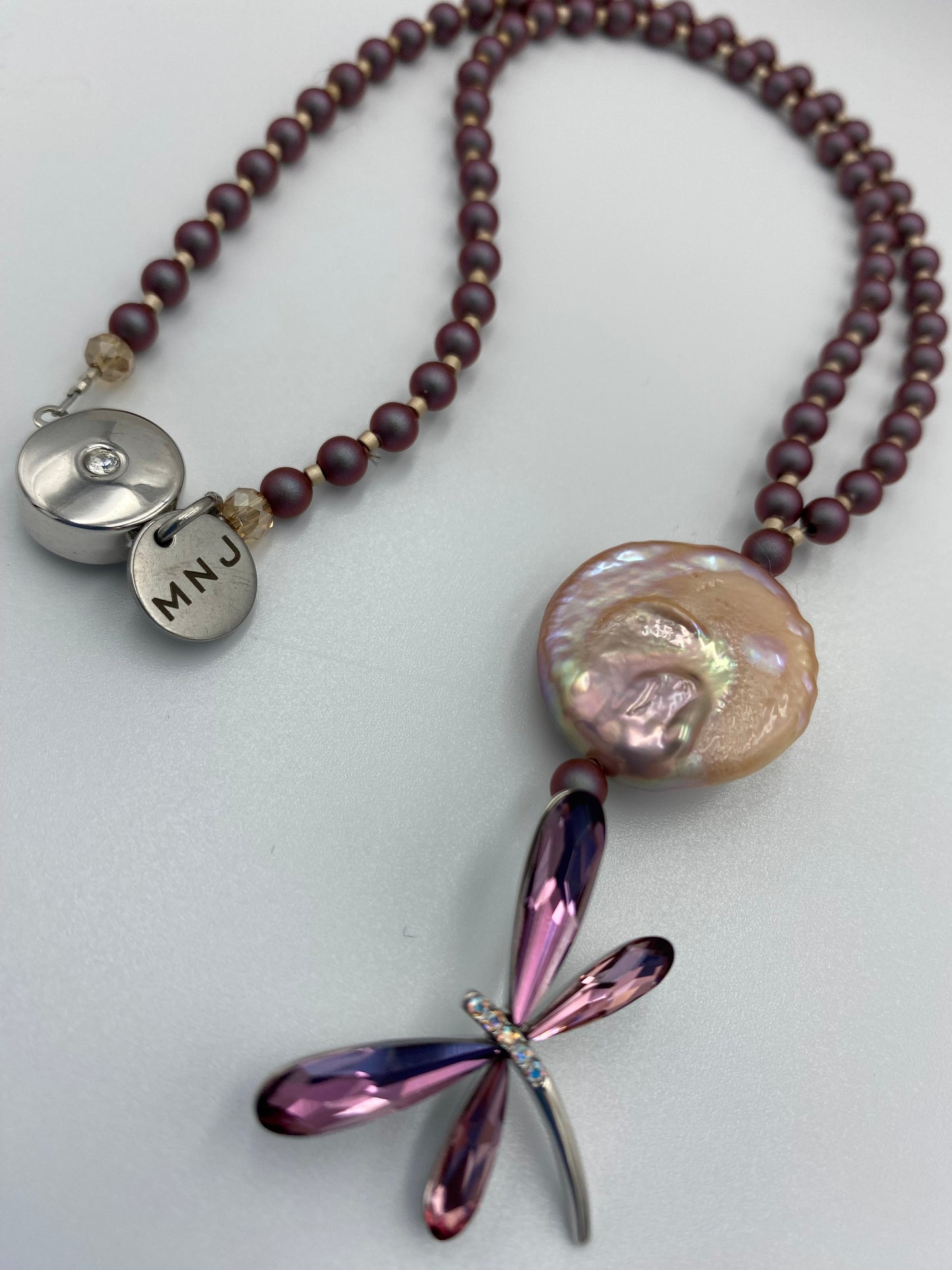 Collier « libellule cristal »02