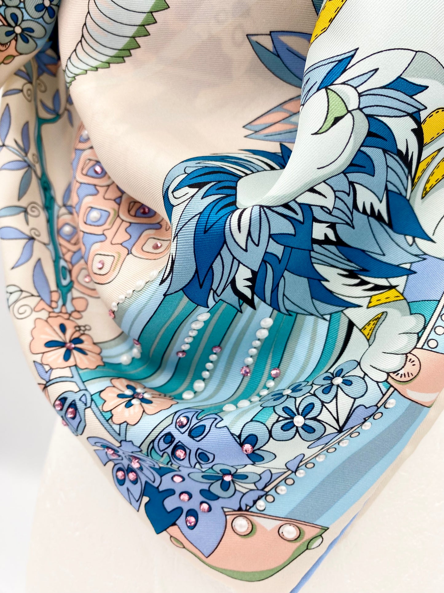 Foulard en soie « lion »