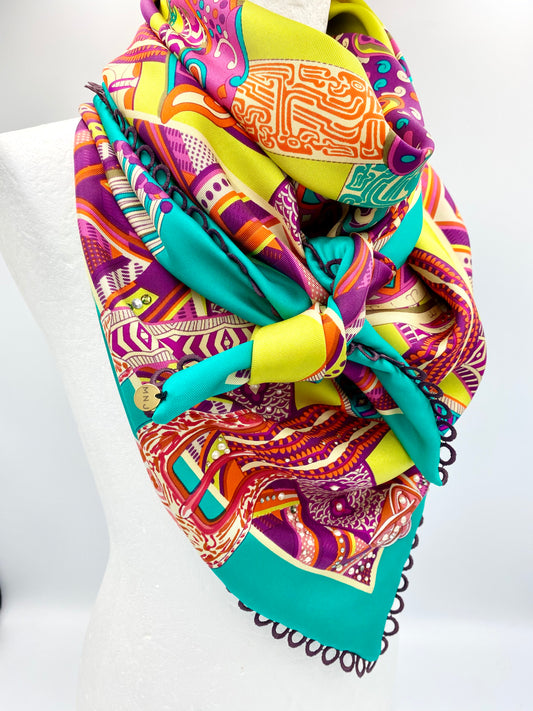 Foulard en soie « full » couleurs /01