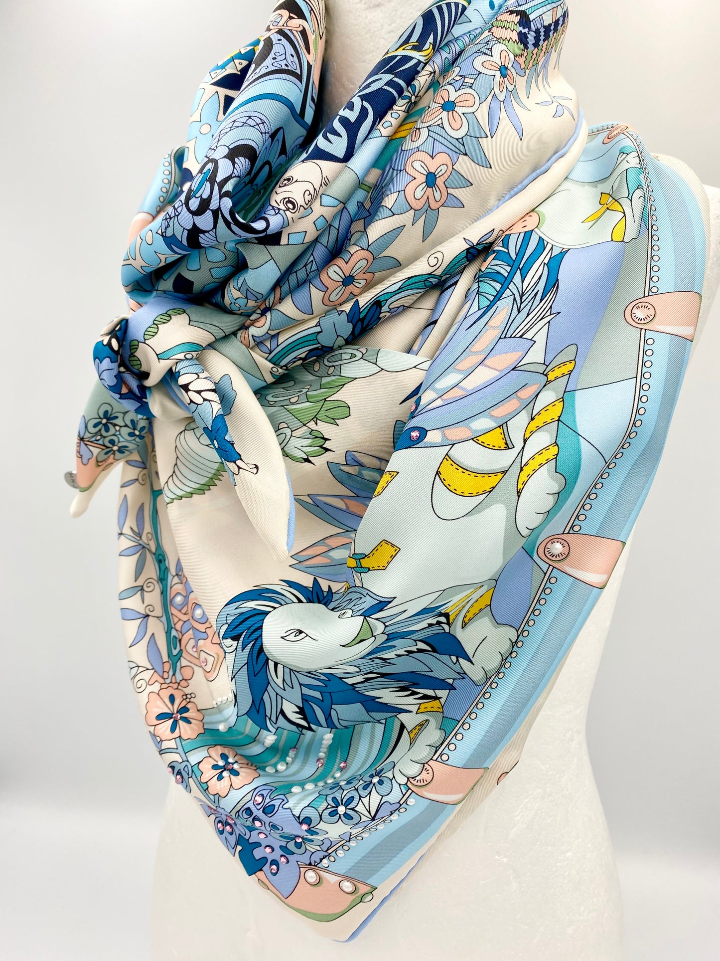 Foulard en soie « lion »