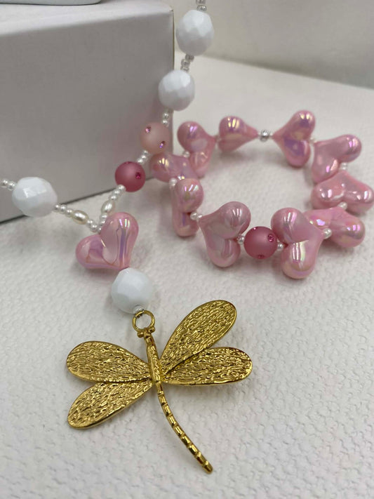 Bracelet « coeur rose tendre »