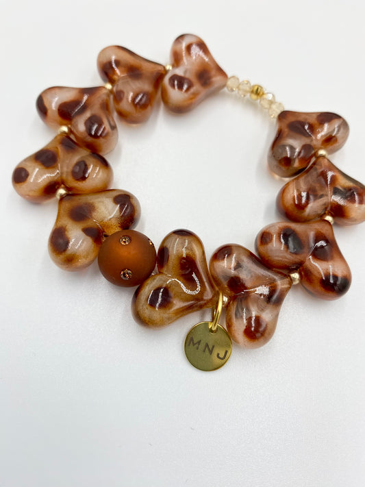 Bracelet « léopard brun ».