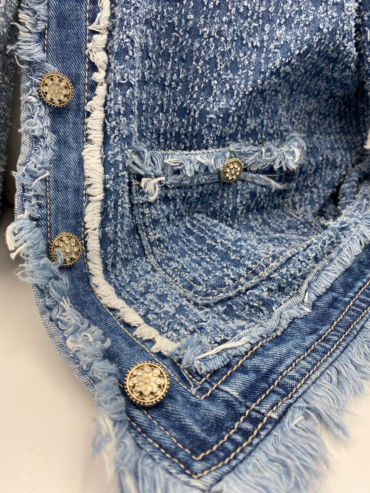 Veste Denim « inspiration colibri »