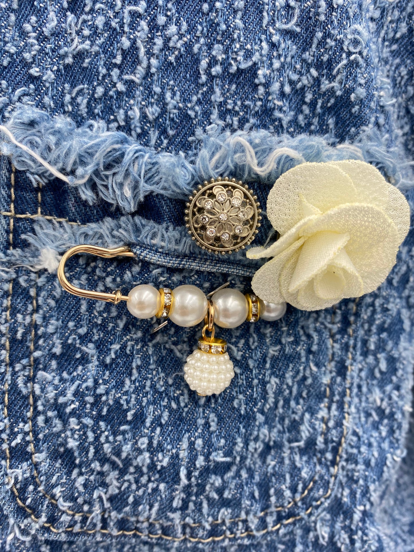 Veste Denim « inspiration colibri »