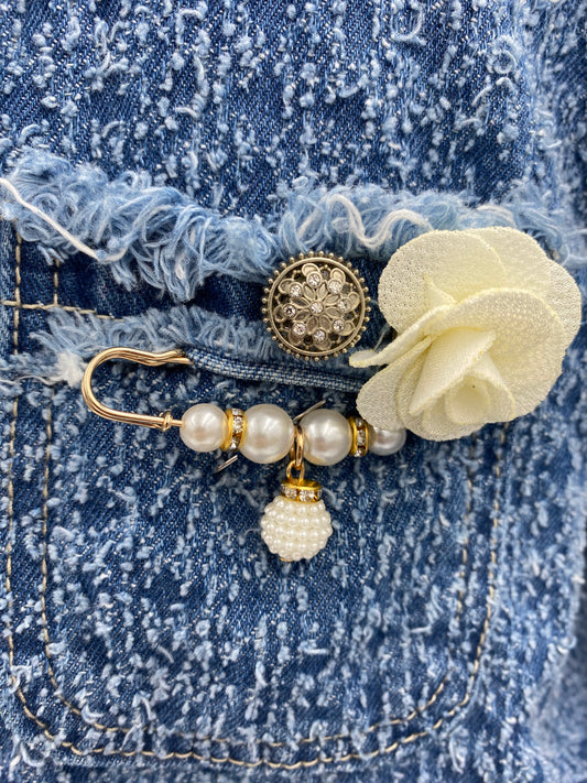 Veste Denim « inspiration colibri »