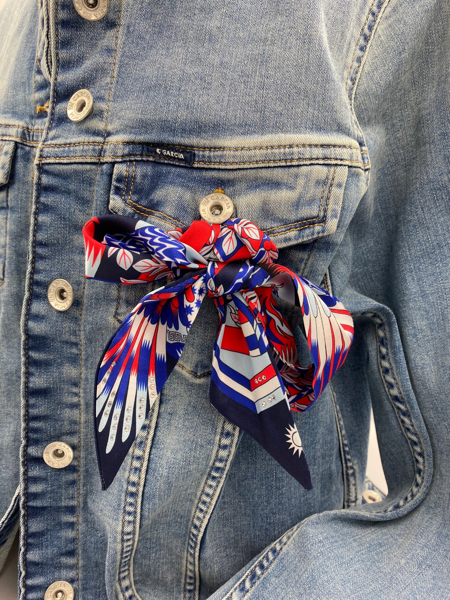 Veste Denim « hiboux ».