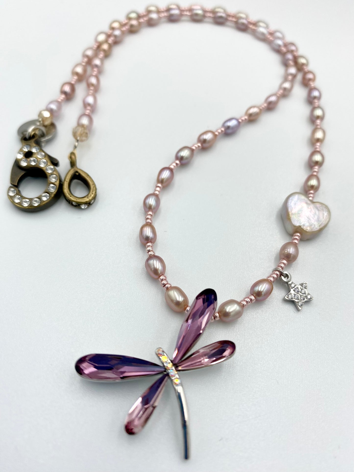 Collier « libellule cristal »01