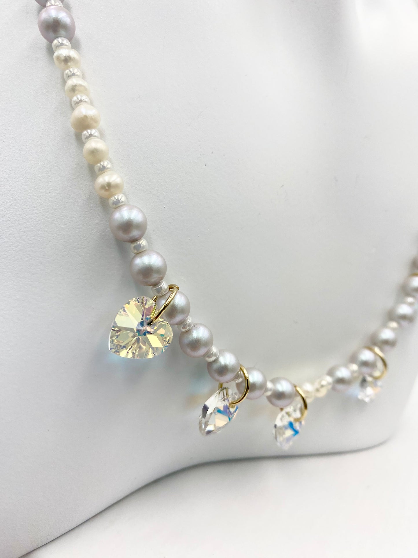 Collier « cœur cristal AB »/01