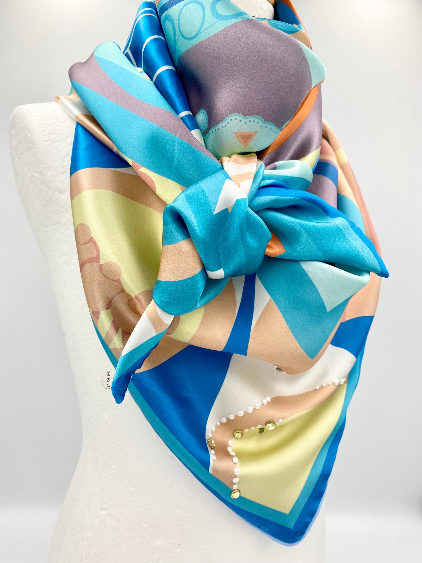 Foulard en soie « turquoise »
