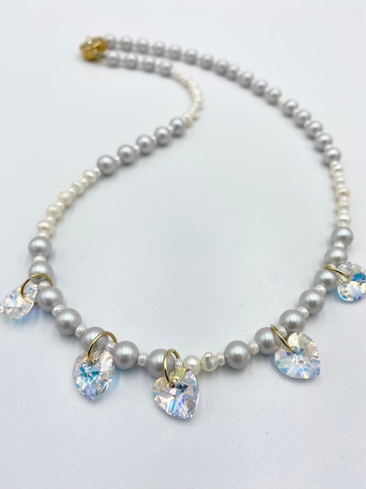 Collier « cœur cristal AB »/01
